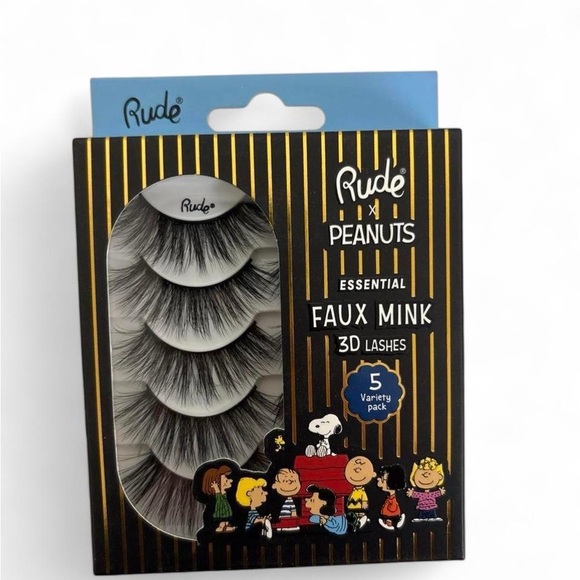 RUDE Other - RUDE Peanuts Faux Mink 3D Lashes Variety Pack